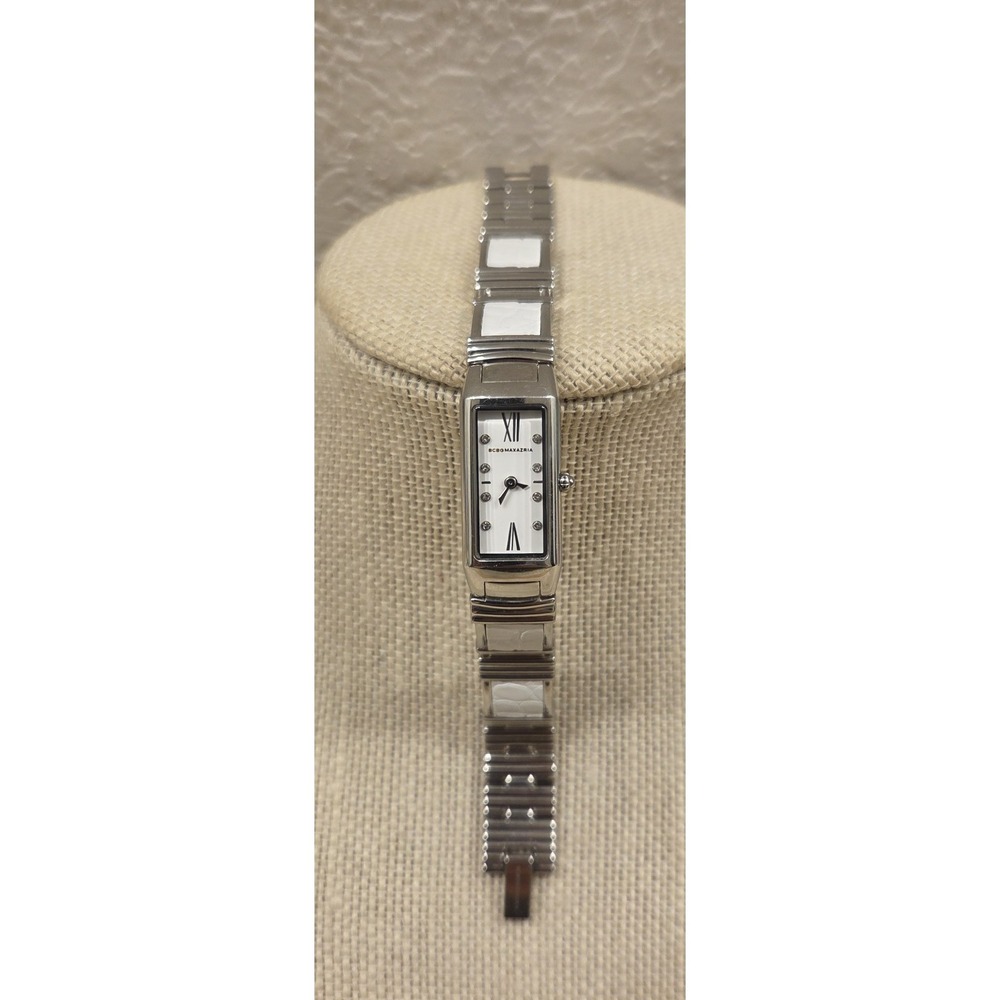 Luxurious BCBG MAXAZRIA Ladies BG8007 8 Diamonds Dial Markers Stainless Steel